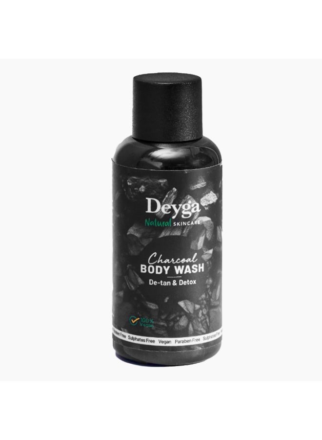 Deyga Charcoal Body Wash | Deep Cleansing & Detoxifying | Removes Dirt, Oil & Impurities | Enriched with Activated Charcoal | Natural Ingredients | Suitable for All Skin Types | For Men & Women | 50ml - Image 1